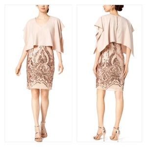 BETSY & ADAM Petites Party Short Cocktail Dress